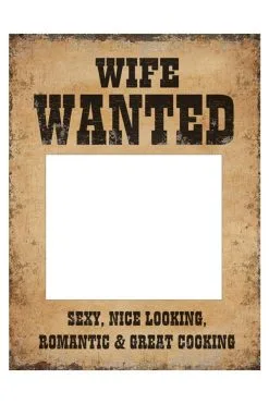 Props Husband/Wife Wanted -Oeteldonk Kledingwinkel 871364793059 2