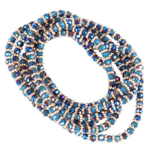 Ketting/Armband Kraaltjes Goud/Blauw -Oeteldonk Kledingwinkel armband blauw jh gr