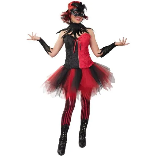 Corset Zwart/Rood -Oeteldonk Kledingwinkel corset gr