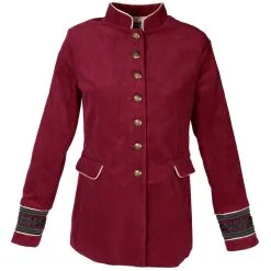 Oeteldonk Uniform Damesjas Ribfluweel Bordeauxrood